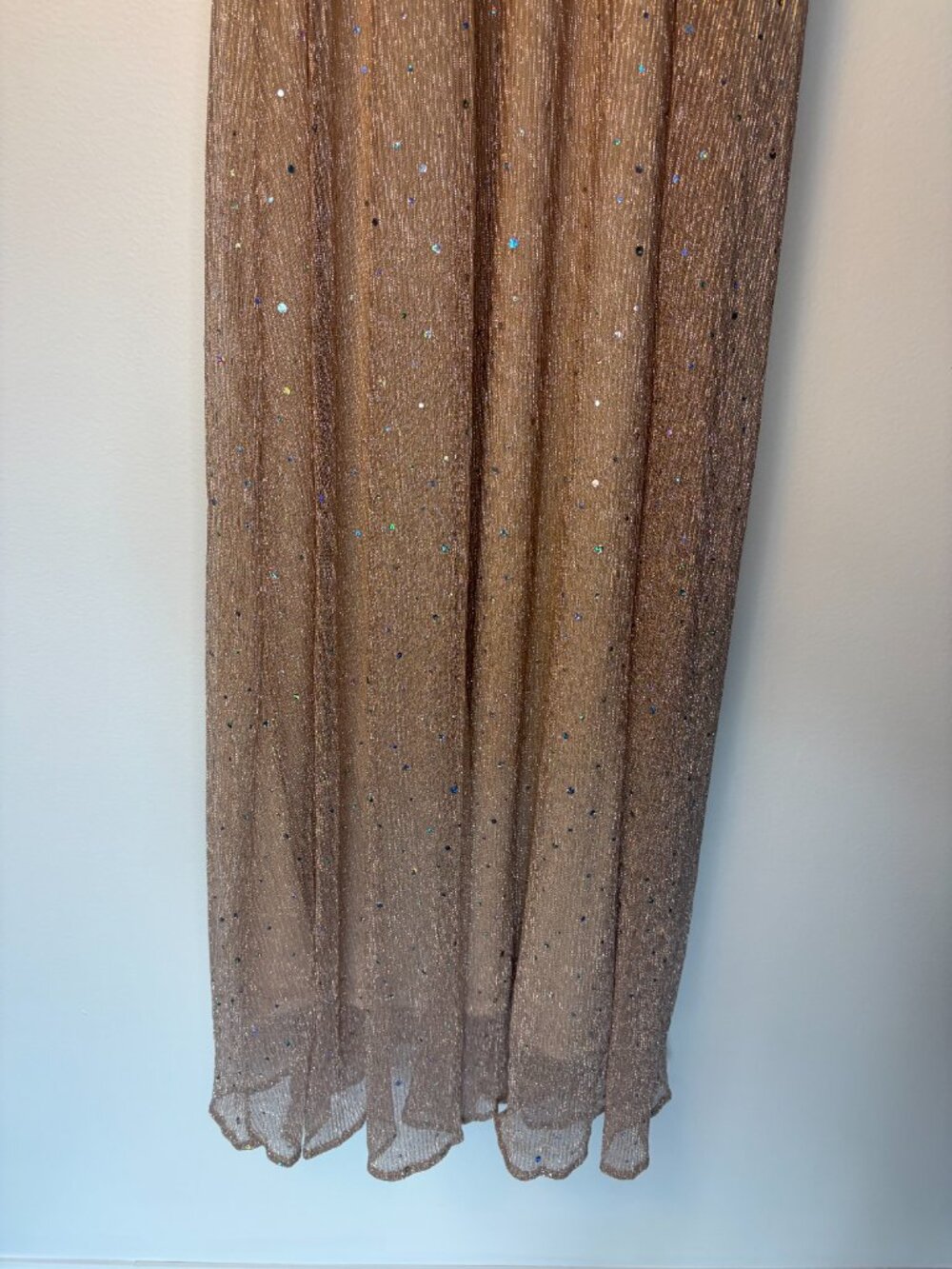 Baltic Born Abigail Sparkle Gown In Champagne Longsleeve Wrap Maxi Dress (NWT) - Picture 10 of 10